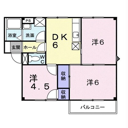 桑原下 徒歩3分 2階の物件間取画像